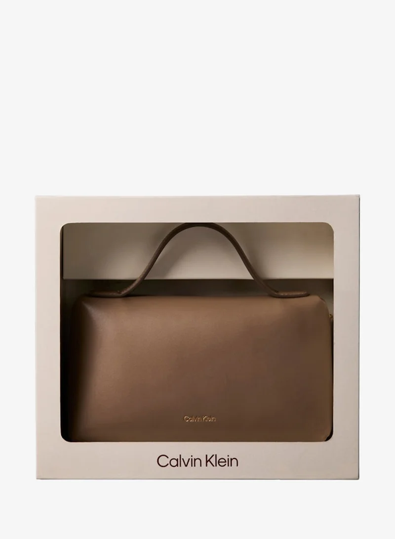 CALVIN KLEIN Coated Emblem Logo vanity bag